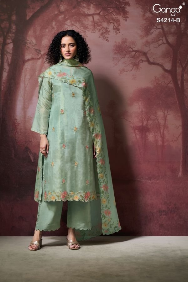 Ganga Fashion Hrishya S4214 Silk Ladies Suits S4214-B