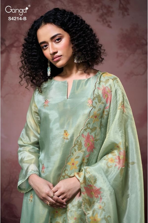 Ganga Fashion Hrishya S4214 Silk Ladies Suits S4214-B