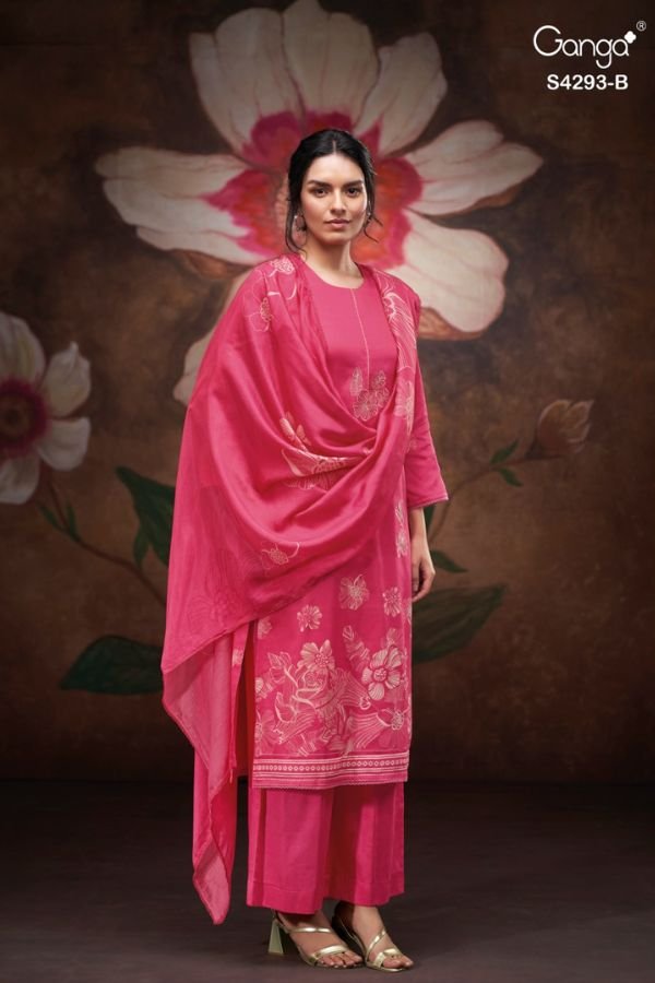 Ganga Fashion Kreshika S4293 Cotton Satin Ladies Suit S4293-B