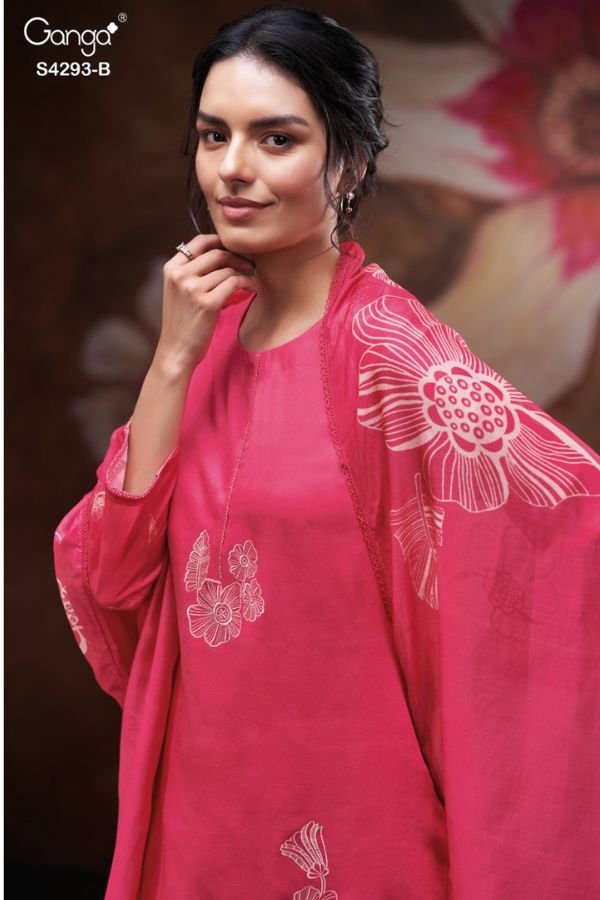 Ganga Fashion Kreshika S4293 Cotton Satin Ladies Suit S4293-B