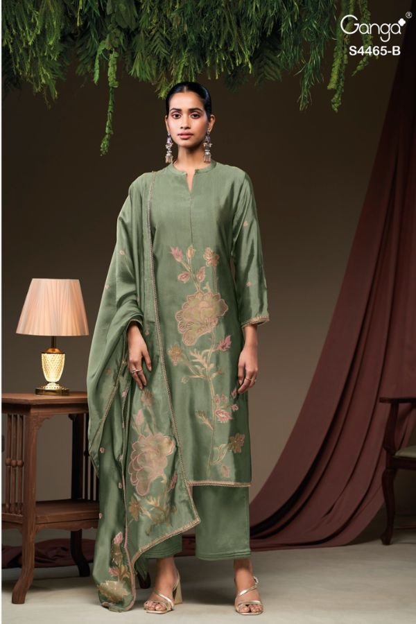 Ganga Fashion Mahieka S4465 Silk Ladies Suits S4465-B