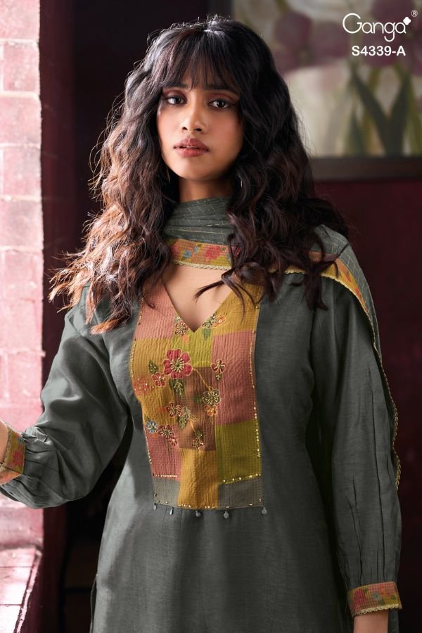 Ganga Fashion Maven S4339 Silk Ladies Suits S4339-A