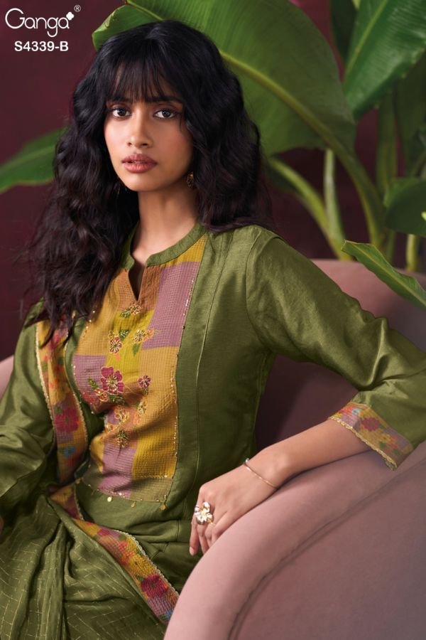 Ganga Fashion Maven S4339 Silk Ladies Suits S4339-B