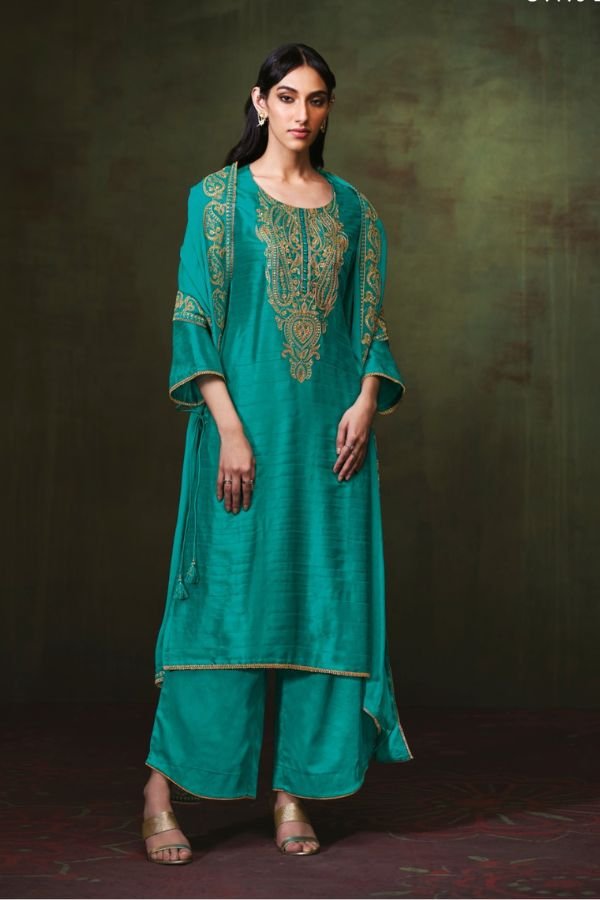 Ganga Fashion Mireza S4416 Silk Ladies Suit S4416-D