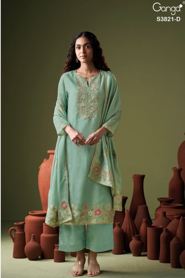 Ganga Fashion Viara S3821 Silk Ladies Suits S3821-D