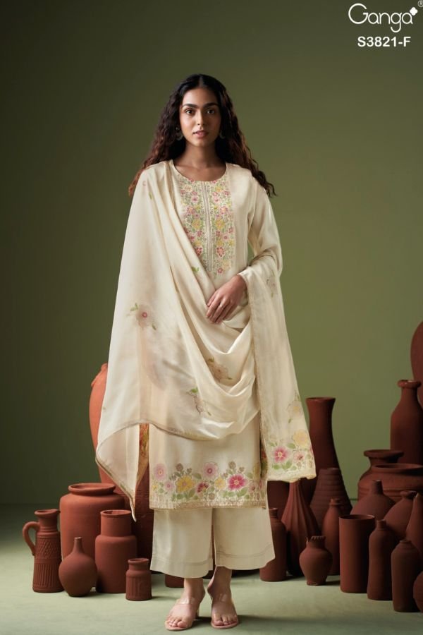 Ganga Fashion Viara S3821 Silk Ladies Suits S3821-F