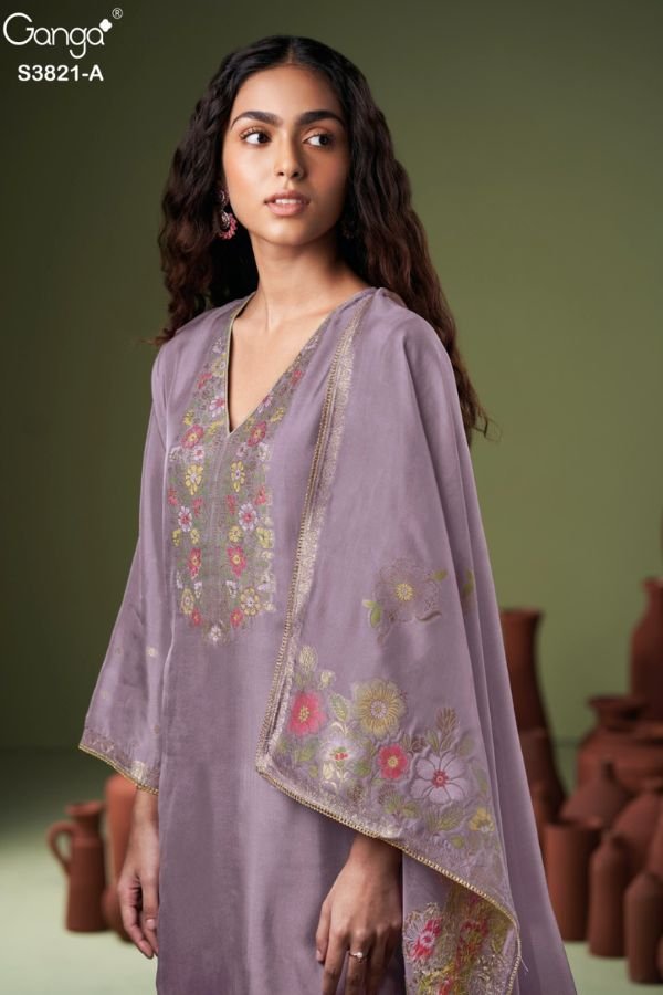 Ganga Fashion Viara S3821 Silk Ladies Suits S3821-A