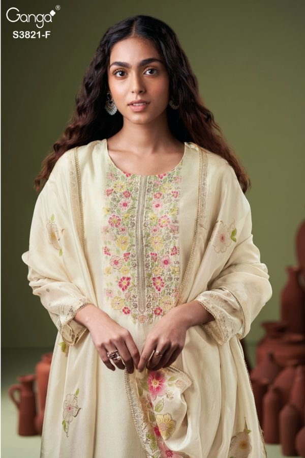Ganga Fashion Viara S3821 Silk Ladies Suits S3821-F