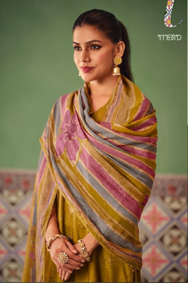 Jay Vijay Prints Pratha Muslin Silk Ladies Suits 10406