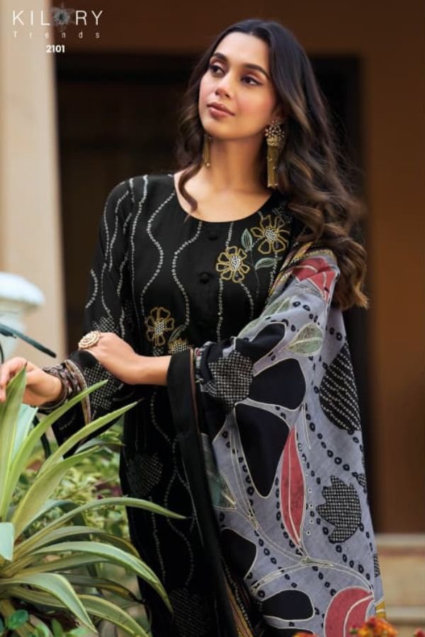 Kilory Trends Gehna Muslin Silk Ladies Salwar Suit 2101