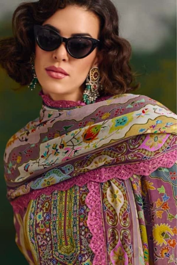 Kimora Fashion Heer Kashida Muslin Ladies Salwar Suit 9891