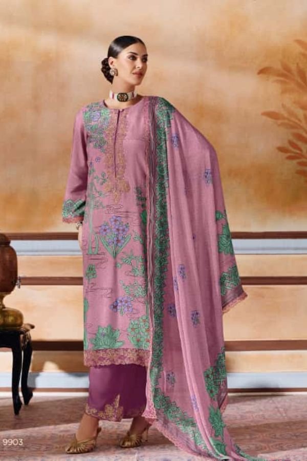 Kimora Fashion Heer Shayri Muslin Ladies Salwar Suit 9903