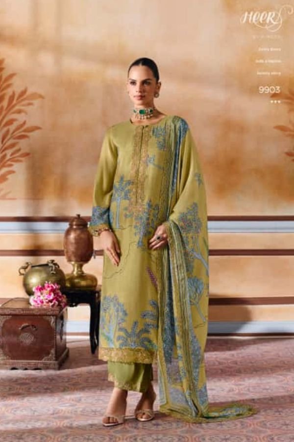 Kimora Fashion Heer Shayri Muslin Ladies Salwar Suit 9904