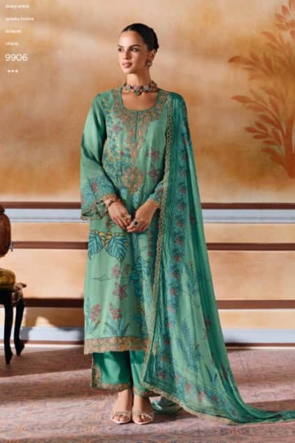 Kimora Fashion Heer Shayri Muslin Ladies Salwar Suit 9906
