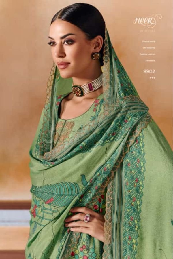 Kimora Fashion Heer Shayri Muslin Ladies Salwar Suit 9902