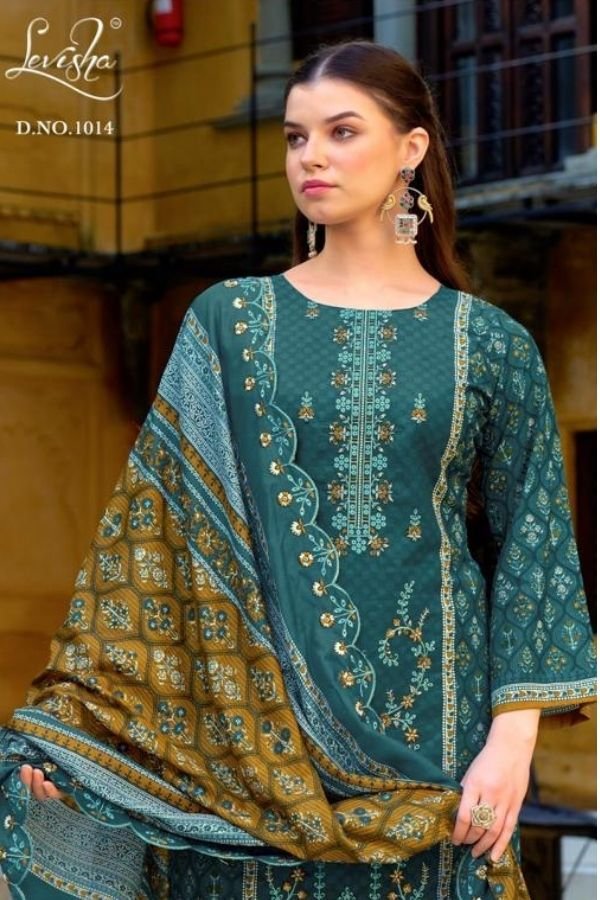 Levisha Madhubala-10 Cotton Pakistani Style Ladies Suit 1014