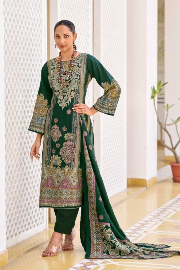 Mumtaz Arts Gulmohar Muslin Ladies Unstitched Suit 1002