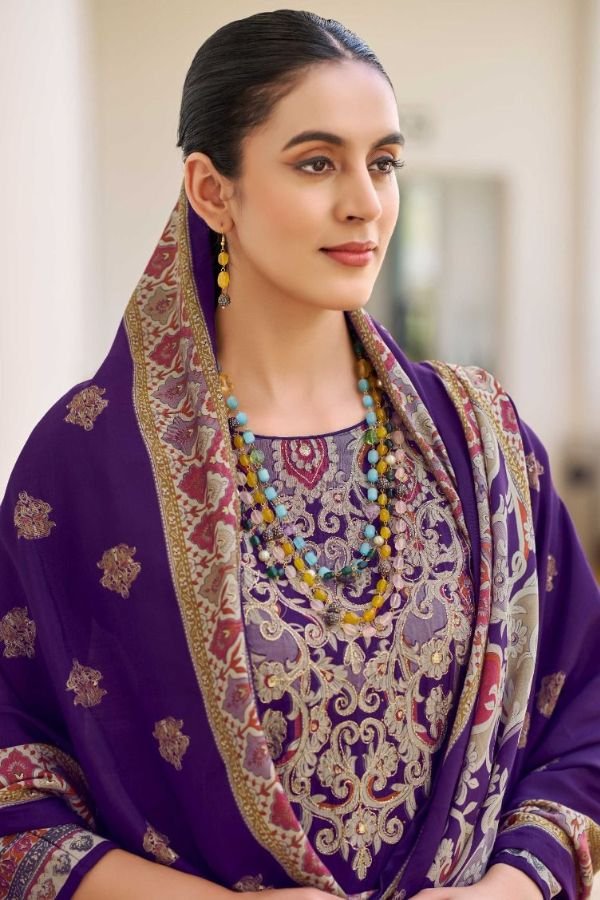 Mumtaz Arts Gulmohar Muslin Ladies Unstitched Suit 1001