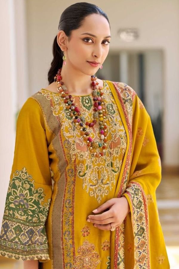 Mumtaz Arts Gulmohar Muslin Ladies Unstitched Suit 1003