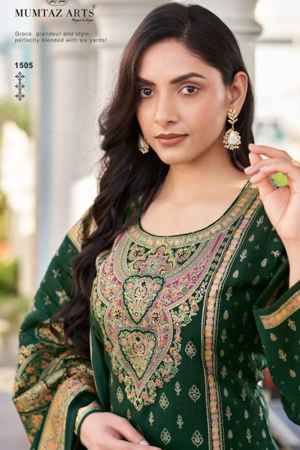 Mumtaz Arts Nasrin Muslin Ladies Unstitched Suits 1505