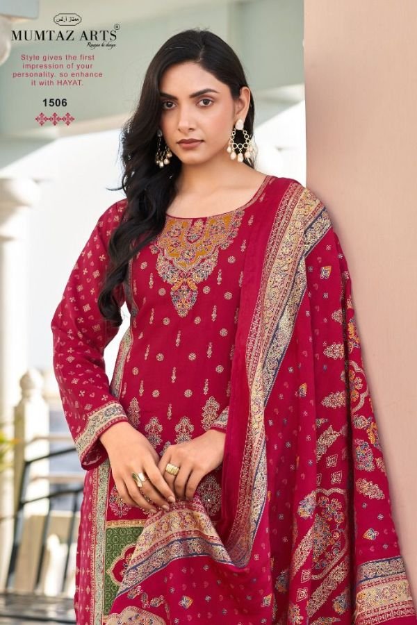 Mumtaz Arts Nasrin Muslin Ladies Unstitched Suits 1506