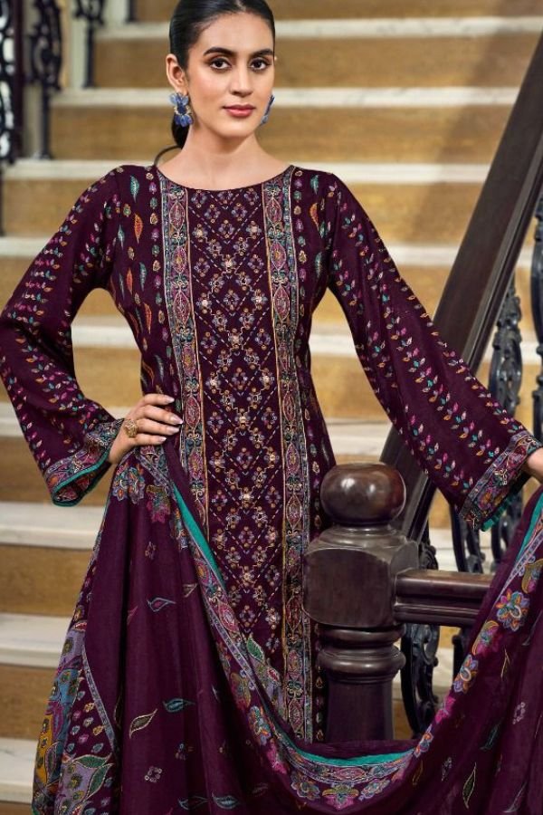 Mumtaz Arts Tanya Muslin Ladies Unstitched Suits 1001