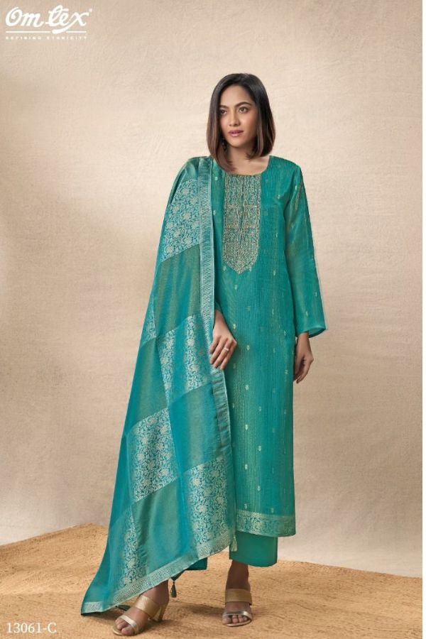 Omtex Akshithi Silk Printed Ladies Salwar Suits 13061-C