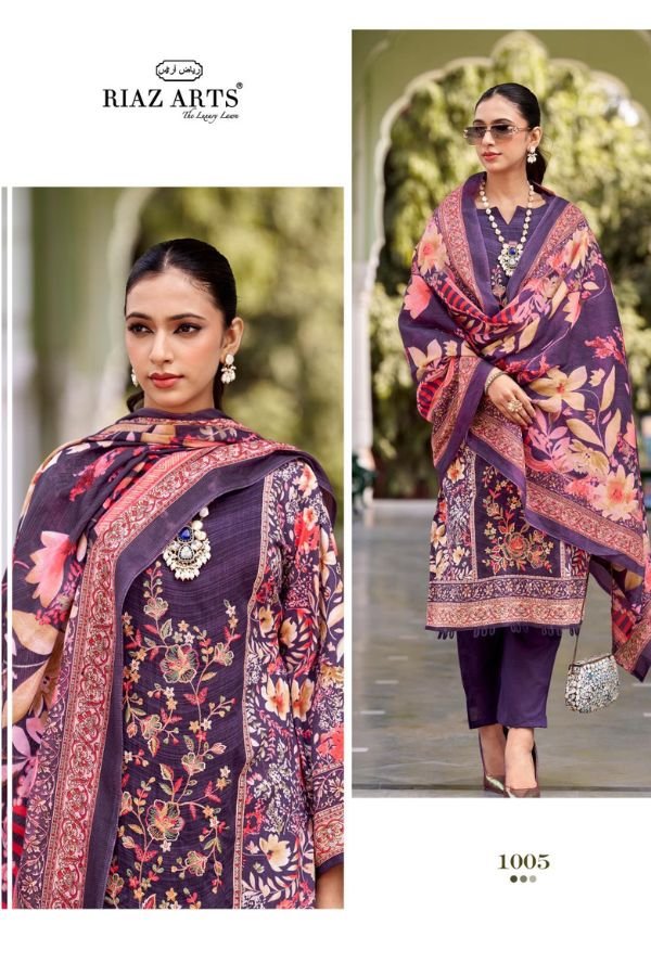Riaz Arts Nawazish Ladies Unstitched Ladies Suit 1005