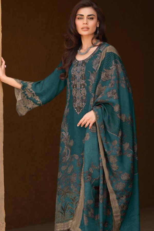 Varsha Fashion Golden Sand Silk Unstitched Ladies Suit GS-03