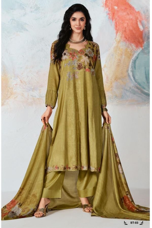 Varsha Fashion Sitara Muslin Ladies Salwar Suits ST-03