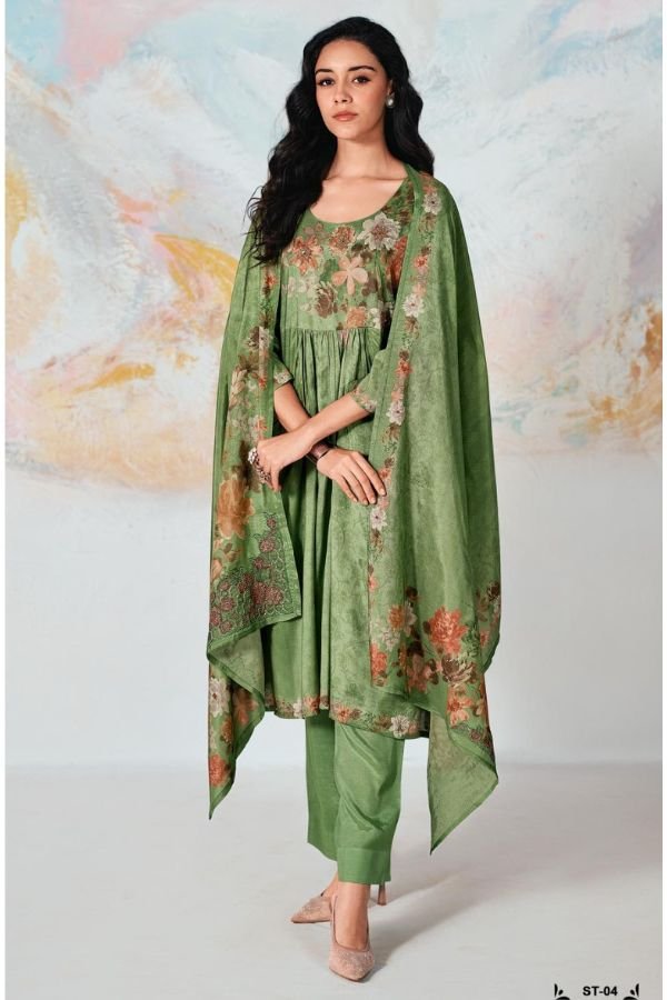 Varsha Fashion Sitara Muslin Ladies Salwar Suits ST-04