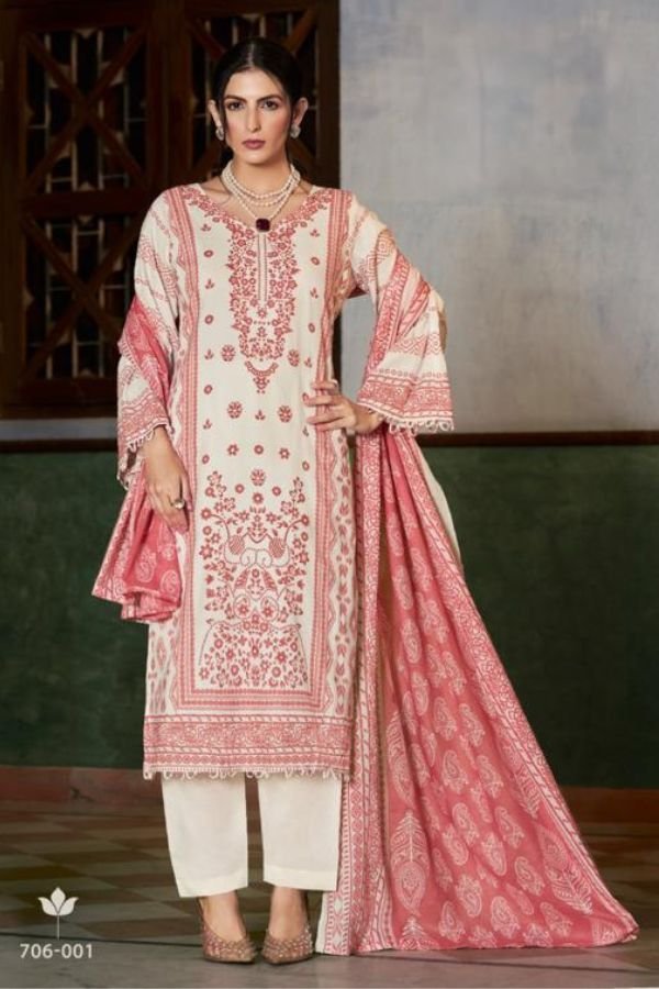 Zulfat Designer Studio Hayami Cotton Salwar Suits 706-001