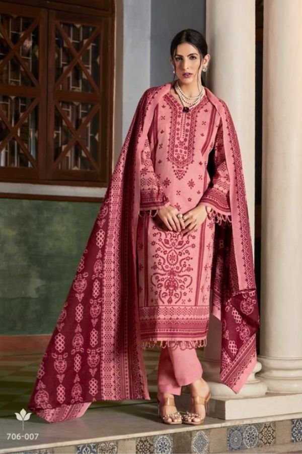 Zulfat Designer Studio Hayami Cotton Salwar Suits 706-007