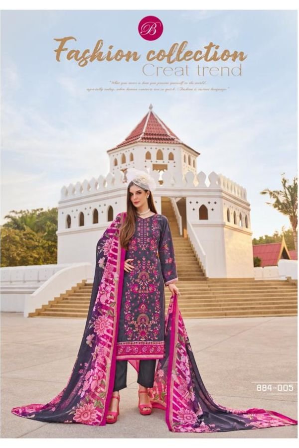 Belliza Designer Studio Chevron 5 Cotton Salwar Suit 884-005