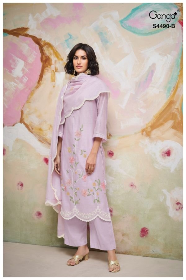 Ganga Fashion Avael S4490 Mul Ladies Suit S4490-B