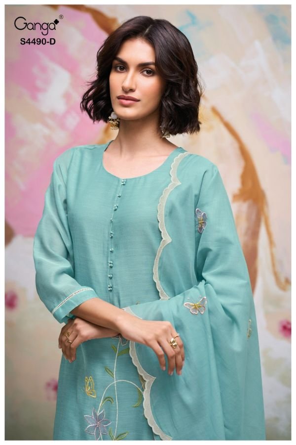 Ganga Fashion Avael S4490 Mul Ladies Suit S4490-D