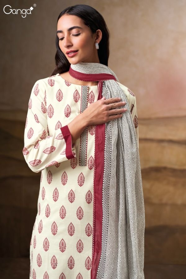 Ganga Fashion Avenlea S3638 Cotton Ladies Suit S3638-C