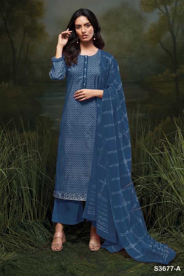 Ganga Fashion Bhanavi S3677 Cotton Ladies Suits S3677-A