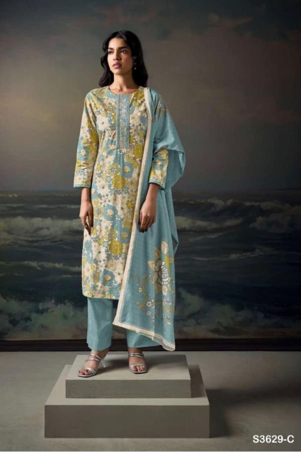 Ganga Fashion Chahana S3629 Cotton Ladies Suits S3629-C