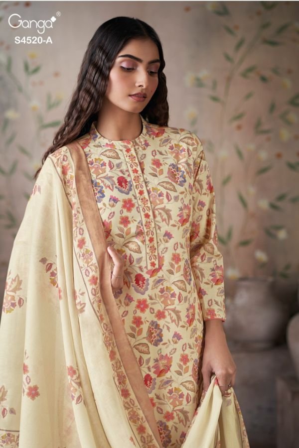 Ganga Fashion Chesira S4520 Cotton Ladies Suit S4520-A