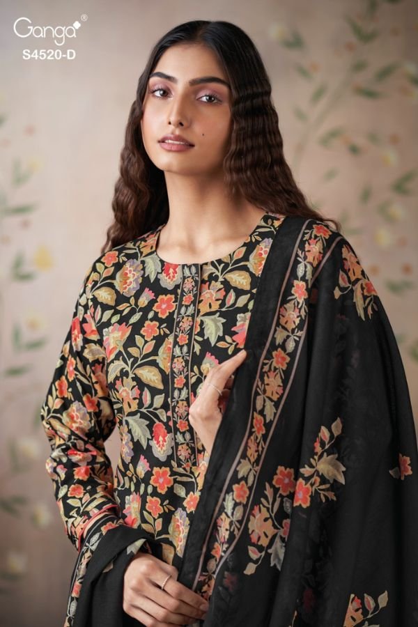 Ganga Fashion Chesira S4520 Cotton Ladies Suit S4520-D