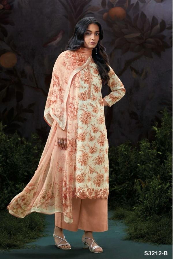 Ganga Fashion Christine S3212 Cotton Satin Ladies Suits S3212-B