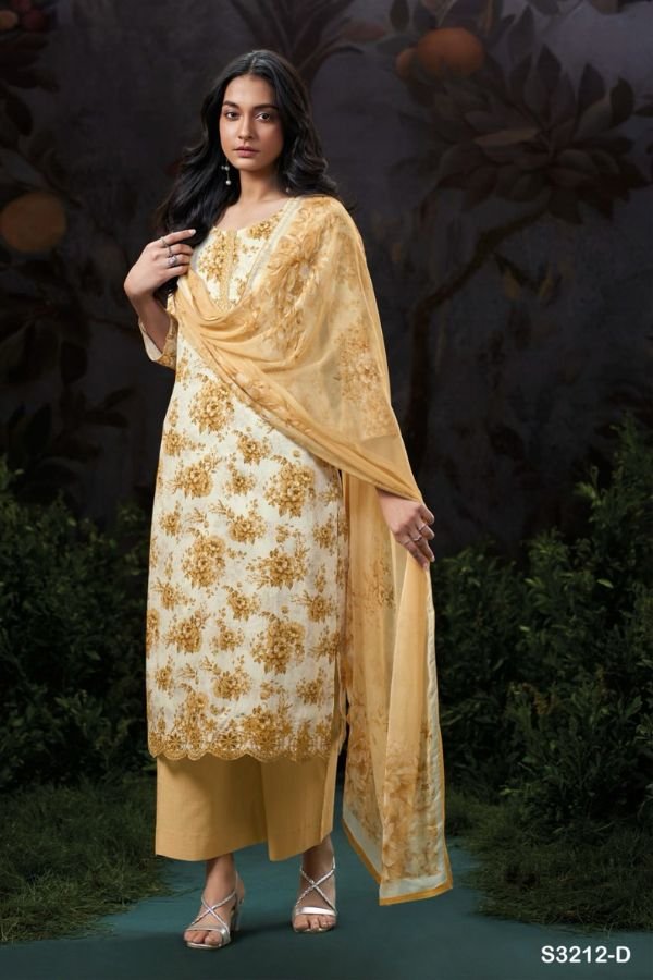 Ganga Fashion Christine S3212 Cotton Satin Ladies Suits S3212-D