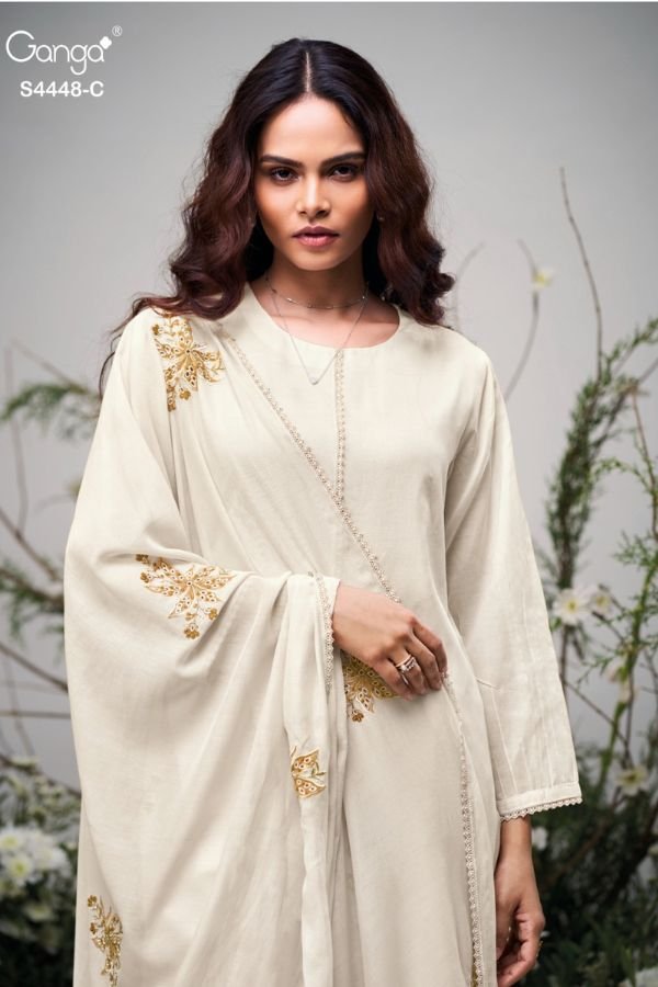 Ganga Fashion Cireen S4448 Mul Ladies Suit S4448-C