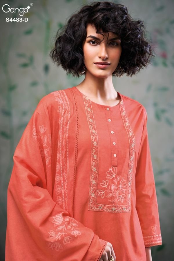 Ganga Fashion Delilah S4483 Cotton Ladies Suits S4483-D