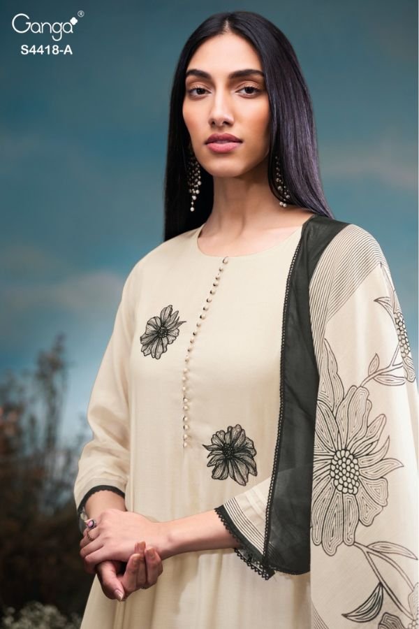 Ganga Fashion Dessa S4418 Mul Ladies Suit S4418-A