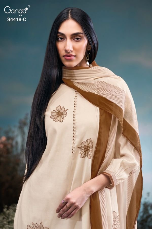 Ganga Fashion Dessa S4418 Mul Ladies Suit S4418-C