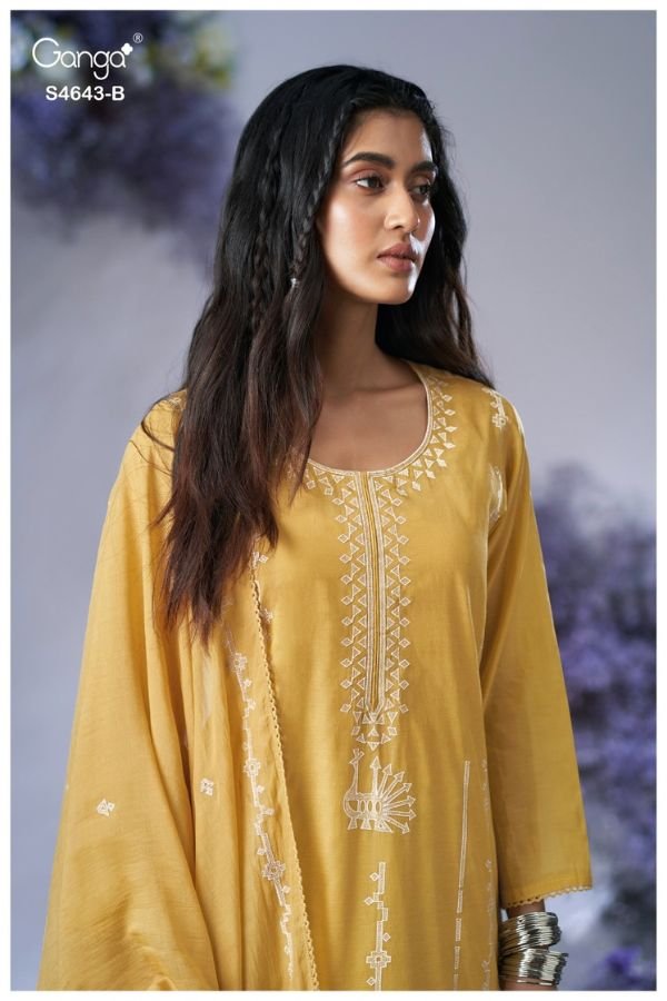 Ganga Fashion Hansie S4643 Mul Ladies Suit S4643-B