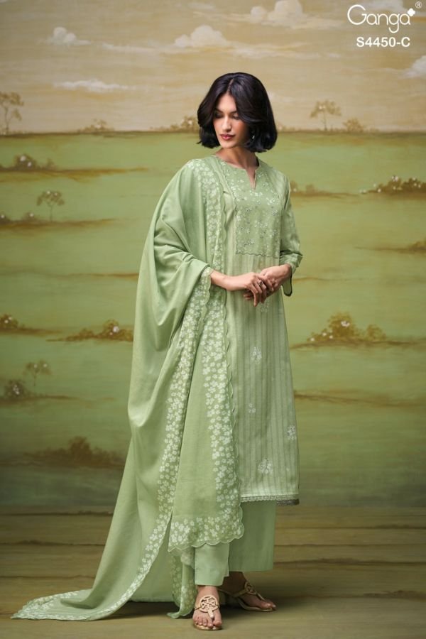 Ganga Fashion Hesika S4450 Cotton Ladies Salwar Suit S4450-C