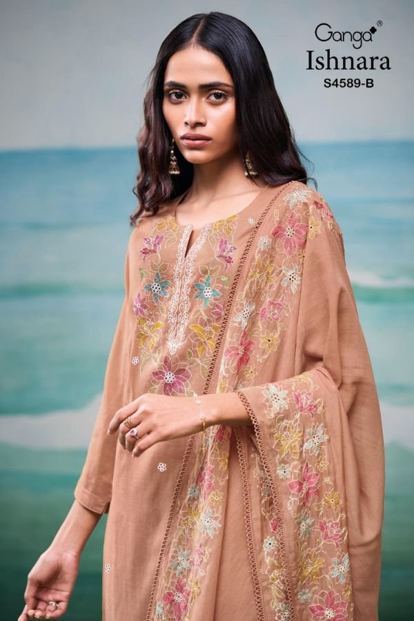 Ganga Fashion Ishnara S4589 Mul Ladies Suit S4589-B